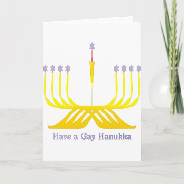 Ayez une carte de voeux gaie de Hanukka (Devant)