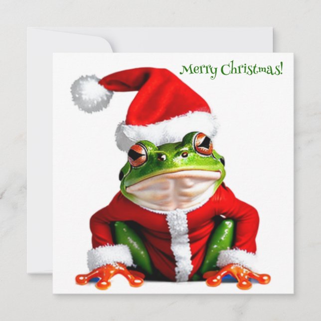 Ayez une carte Froggy Christmas Holiday (Devant)