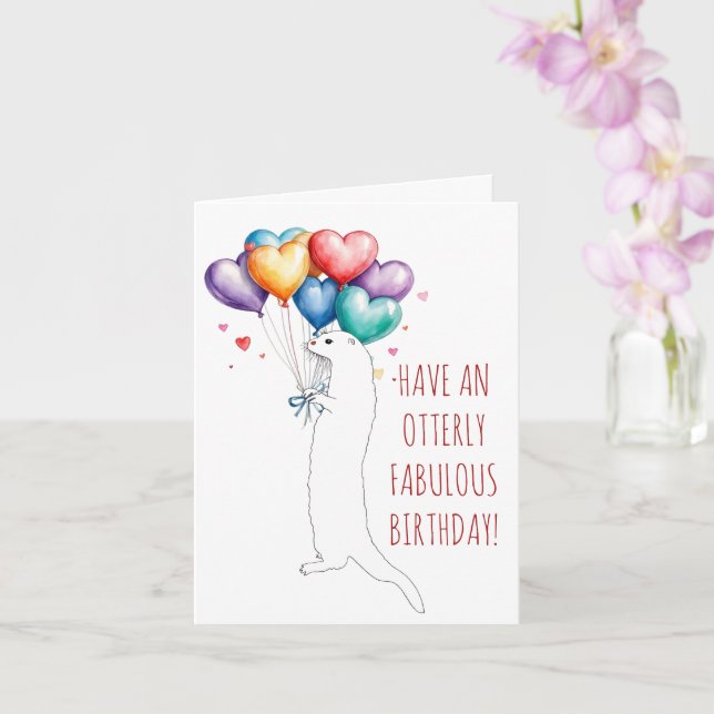 Ayez une carte Otter Anniversaire vraiment géniale (Orchidée)