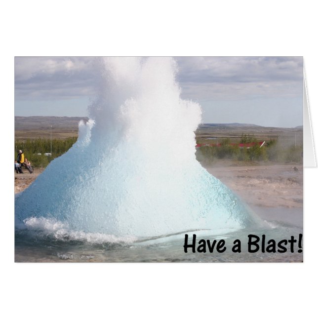Ayez une carte personnalisable de geyser de (Devant horizontal)