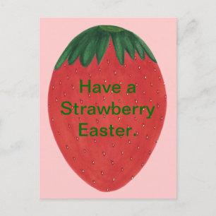 Ayez une carte postale d'Oeuf de Pâques de fraise