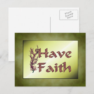 Ayez une carte postale inspirante Faith Flower Tre
