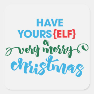 Ayez vous-même un autocollant de Noël très Joye