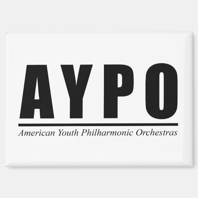 AYPO Black Logo Magnet (Recto)