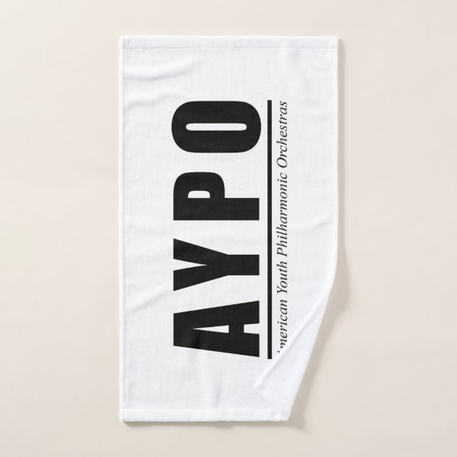 AYPO Serviette à main blanche Grand logo (Serviette à main)
