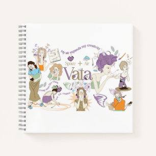 Ayurveda Vata Dosha Carnet avec dos orange