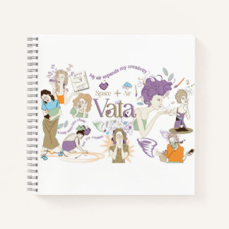 Ayurveda Vata Dosha Carnet avec dos orange