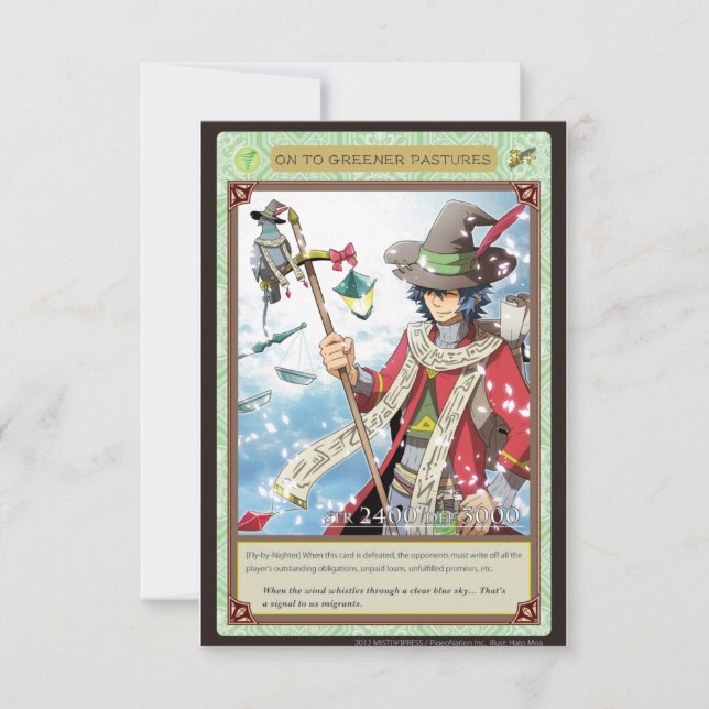 AZ card - On to Greener Pastures (Devant)