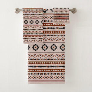 Aztec Black Browns Taupe Motifs Mixtes Rpt Motif
