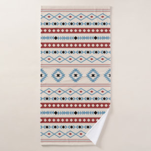 Aztec Blue Red Black Cream Mixte Motifs Motif