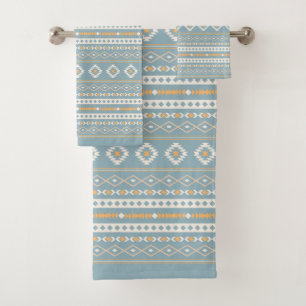 Aztec Crème Bleu Orange Mixte Motif Rpt Motif