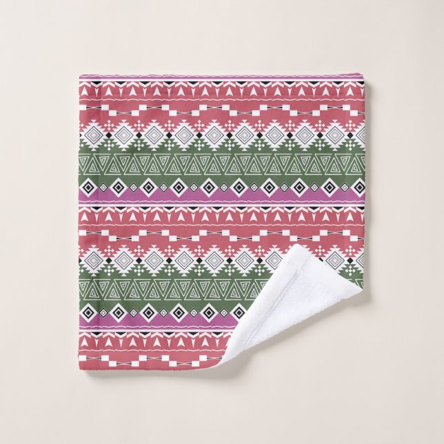 Aztec pattern, stripes. (Gant de toilette)