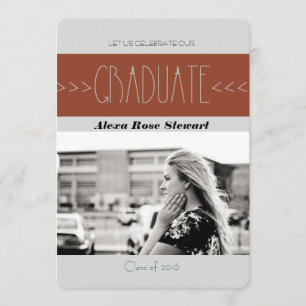 Aztec soirée tendance de graduation   FAIRE-PART