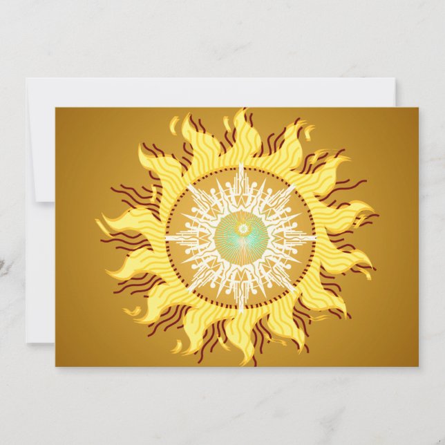 Aztec Sun Summer Beach Party Invitation (Devant)