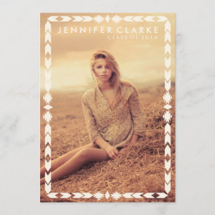 AZTEC TRIBAL GRAD   INVITATION DE LA FÊTE DE DIPLÔ