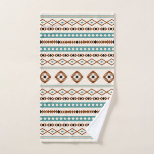 Aztec Turquoise Terracotta Crème Noire Mixte Motif