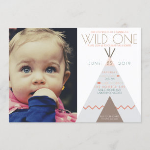 Aztec Wild One   Premier Invitation photo annivers