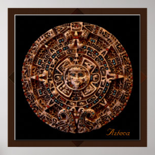"AZTECA" Impression d'art du calendrier solaire ma