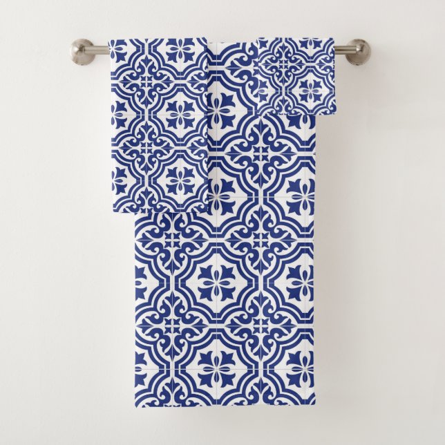 Azulejo Espagnol Traditionnel Bleu et Blanc (En situation)