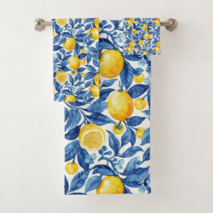 Azulejo Lemons Feuilles bleus