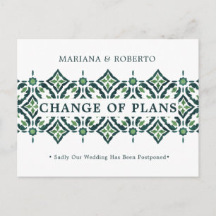 Azulejo vert   Faire-part de mariage espagnol avec