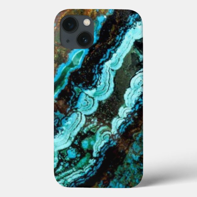 Azurite Malachite Gemstone coque ipad (Verso)