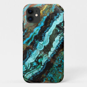 Azurite Malachite Gemstone iPhone 5 coque