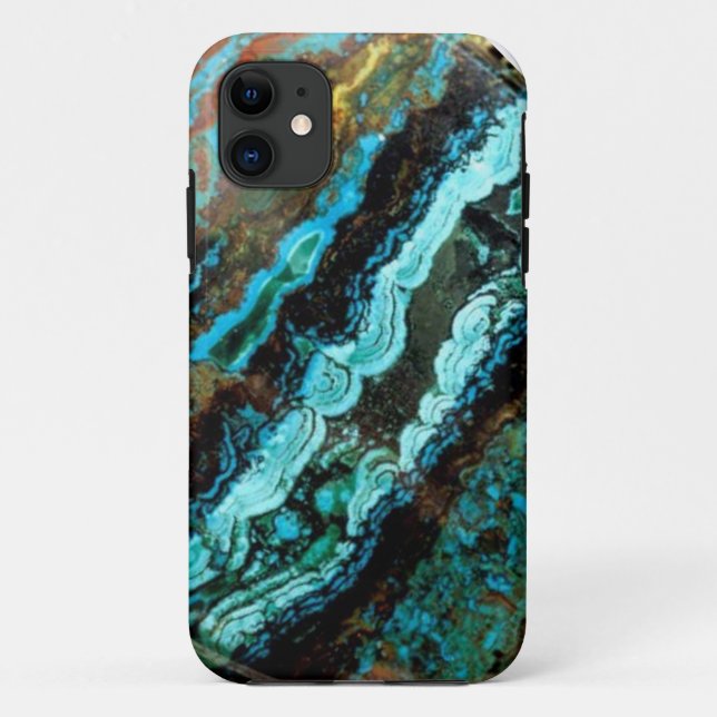 Azurite Malachite Gemstone iPhone 5 coque (Dos)