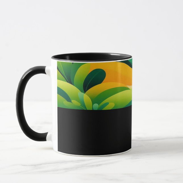B08 - Tasse avec dégradé de couleur jaune-vert  (Gauche)