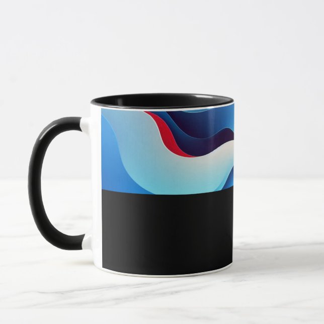 B09 - Tasse avec dégradé de couleurs rouge et bleu (Gauche)