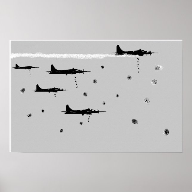 B17 'Bomb Run' Poster Art (Devant)