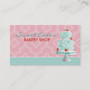 B2 de carte de visite de gâteau de fraise