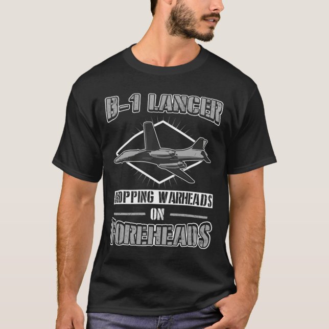 B-1 Lancer larguant des ogives sur le T-shirt avan (Devant)