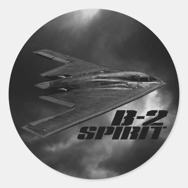 B-2 Sticker rond classique Spirit (Devant)