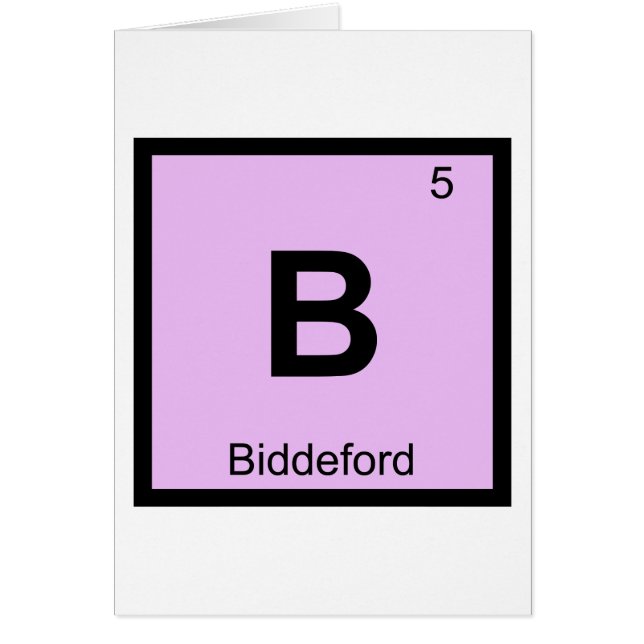 B - Biddeford Maine Chimie Tableau Périodique (Devant)
