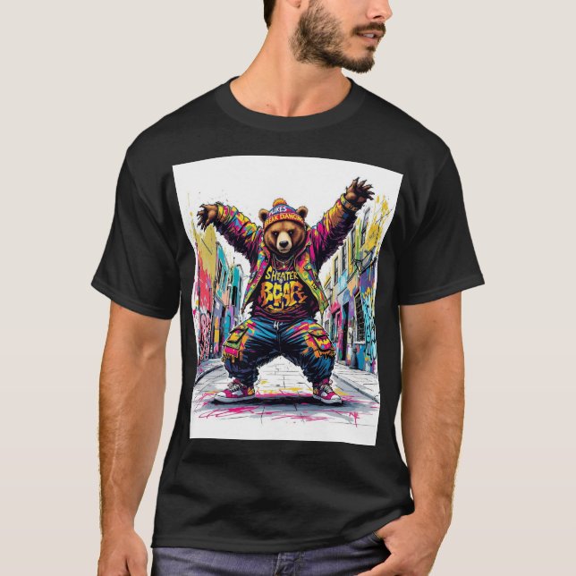 B-Boy Bear T-shirt design  (Devant)