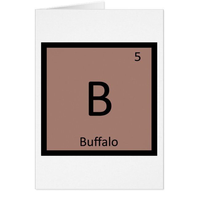 B - Buffalo Symbole de Chimie de Buffalo (Devant)