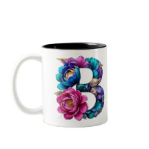 B Café Mug - Design floral pour le don