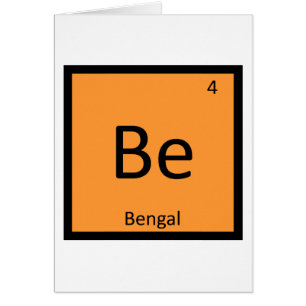 B - Chat Tigre du Bengale Tableau Périodique Chimi