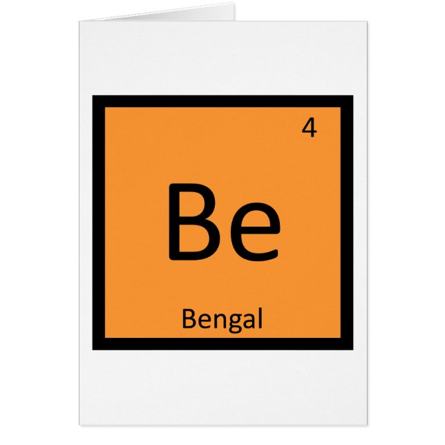 B - Chat Tigre du Bengale Tableau Périodique Chimi (Devant)