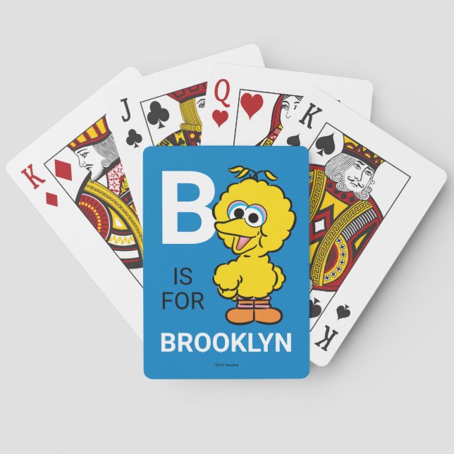 B est pour Big Bird | Jeux de cartes (dos)