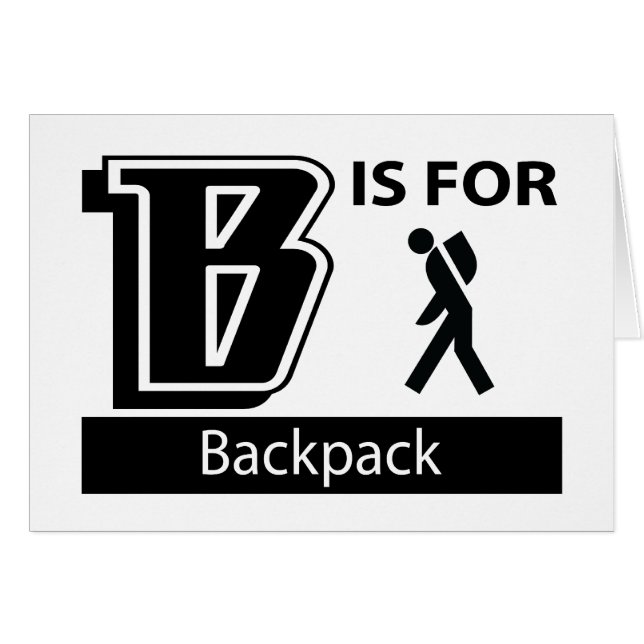 B est pour le sac à dos (Devant horizontal)