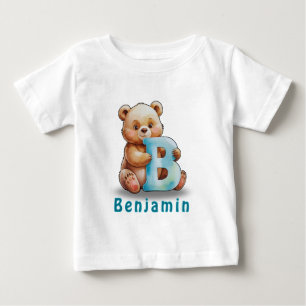 B est pour ours – T-Shirt pour bébé personnalisé a