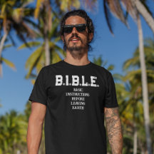 B.I.B.L.E. : T-Shirt pour hommes Instructions de b