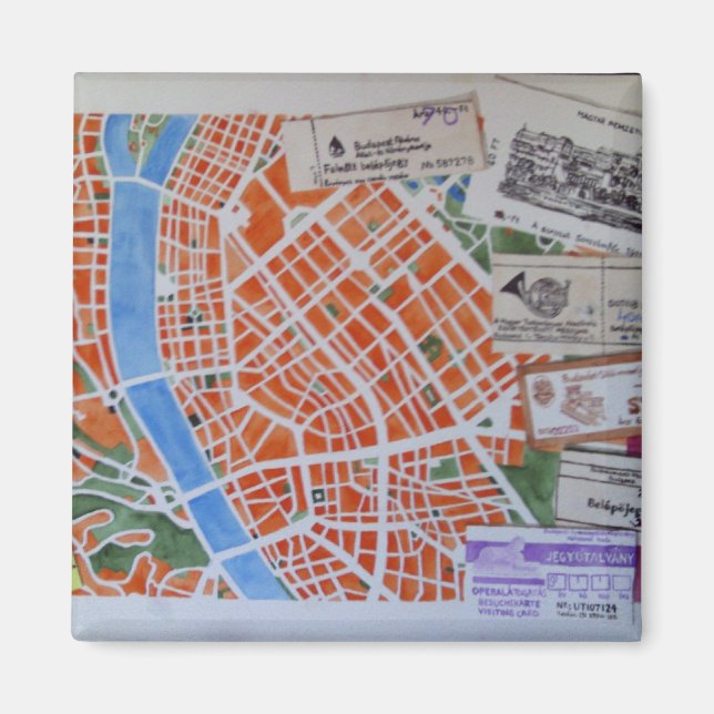 B pour aimant Budapest (Devant)