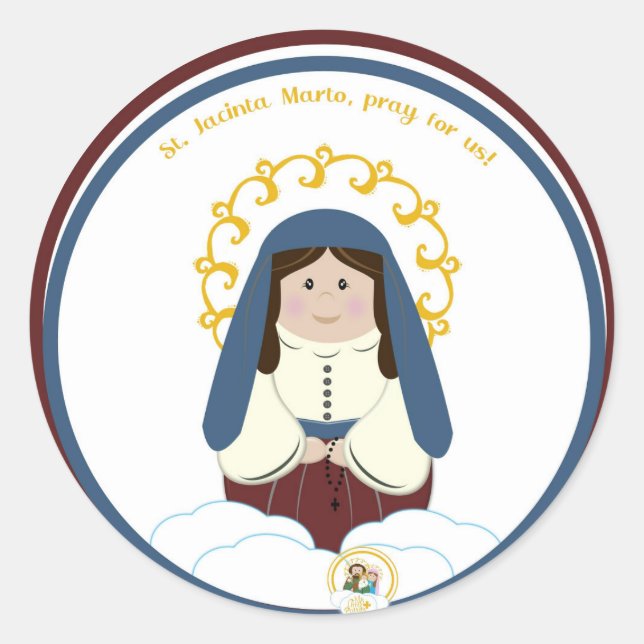 B. Sticker rond classique Jacinta (Devant)