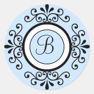 B Stickers Mariage d'enveloppe Monogramme