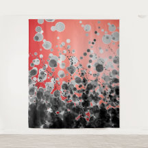 B&W Spotted2 Red - Tapisserie