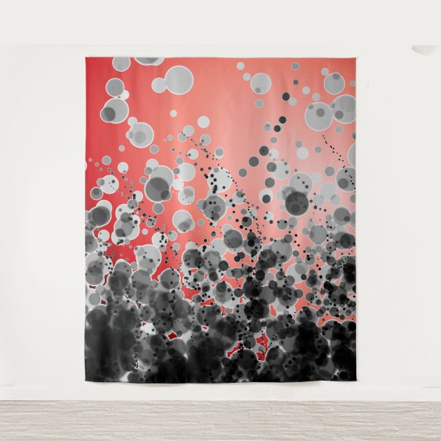 B&W Spotted2 Red - Tapisserie (Devant)