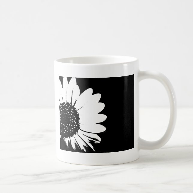 B&W Sunflower Mug (Droite)